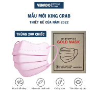 Thùng 200 khẩu trang King Cua Crab Gold Mask 4D mẫu mới 2022 tiêu chuẩn thumbnail