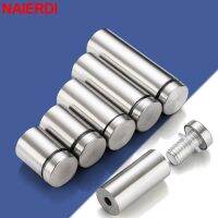 NAIERDI 10 Pieces 16mm Advertising Screws Sign Standoff Screws Stainless Steel Wall Mounts Acrylic Glass Fasteners Hardware