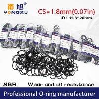 50PCS/Lot Black NBR Sealing O-Ring CS1.8mm Thickness ID11.8/12.5/13.2/14/15/16/17/18/19/20*1.8mm ORing Seal Rubber Gasket Washer Gas Stove Parts Acces