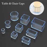 ❄ 4Pcs Table Chair Leg Protector Cap Furniture Feet Table End Covers Round/Square Pipe Covering For Indoor Home Outdoor and Office