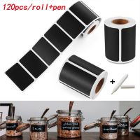 hot！【DT】☼  120pcs Chalkboard Labels Label Sticker Roll with Chalk Reusable and Adhesive