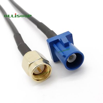 RF GPS Antenna Wire Connector Fakra C Plug To SMA Male Straight Assembly Extension Coaxial RG174 Cable 15CM 20CM 30CM 50CM 1M Electrical Connectors