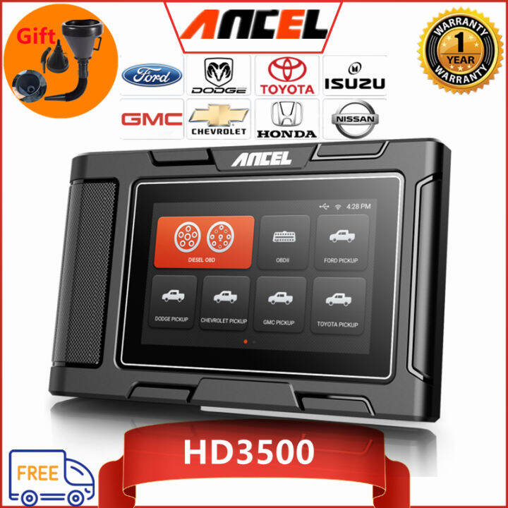 ANCEL HD3500 12V 24V Pickup Heavy Duty Truck OBD2 Scanner All System