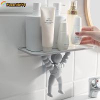 Astronaut Modeling Wall Mounted Bathroom Shelves Shelf Shower Hanging Basket Shampoo Holder WC Kitchen Seasoning Storage Rack