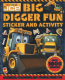 Big digger fun stick and activity excavator sticker English Activity Book Childrens original English book