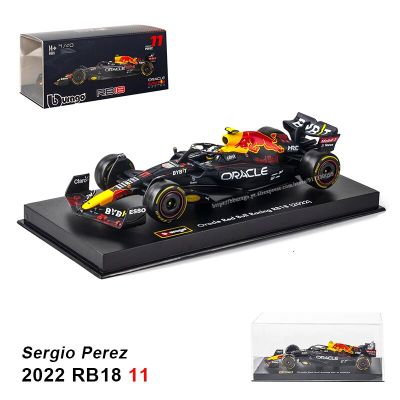 Bburago F1 1:43 2022แชมป์1 # Verstappen RB18แข่งกระทิงแดง #11 Perez รถโลหะผสมรถเหล็กหล่อคอลเลกชันโมเดลของเล่นยานพาหนะหล่อตาย