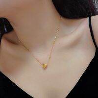 《Zoe necklace》สร้อยโซ่ร้อยลูกปัดโลหะ2023,สร้อยคอจี้รักไม่ซีดทำจากไทเทเนียมสำหรับนาฬิกาผู้หญิงสแตนเลสเครื่องประดับเป็นของขวัญแฟชั่นใหม่