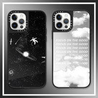 Dreamy นักบินอวกาศกระจกก้อนเมฆจดหมายเคสโทรศัพท์สำหรับ IPhone 15 Plus 14 13 12 11 Pro Max 12pro 15Promax Bmper เคสฝาหลังทนต่อแรงกระแทกกระจก