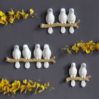 Modern Resin Bird Wall Hanger Wall Hanging Crafts Wall Decoration Livingroom Porch Clothing Store Wall Hook Wall Mural Craftwork