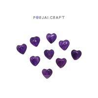 Amethyst heart beads ลูกปัดหัวใจอเมทิสต์ 8mm