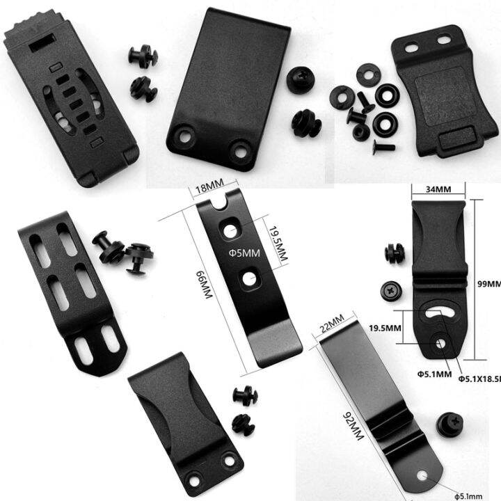 Kydex Clips Grip Hook Heavy Duty Metal Belt Clip With Hardware For Holsters Sheaths Wallets