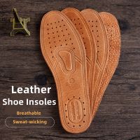 Real Cowhide Insole Leather Shoes Boots Shoe Inserts Soft Breathable Deodorant Anti-slip Template Shock Absorbing Insoles Sole Shoes Accessories