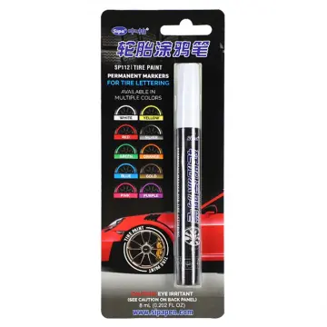 4pcs Tire Paint White Marker Pen Car Tire Pen Graffiti Coloring