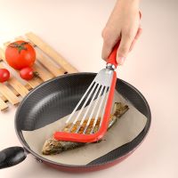 Kitchen Big Size Stainless Steel Fish Spatula with Heat Resistant Handle Slotted Turner Grilling Frying Meat Eggs Shovel