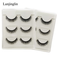 LANJINGLIN 10 boxes natural long false eyelashes wholesale make up 3d mink lashes full strip lash eye makeup tool faux cils