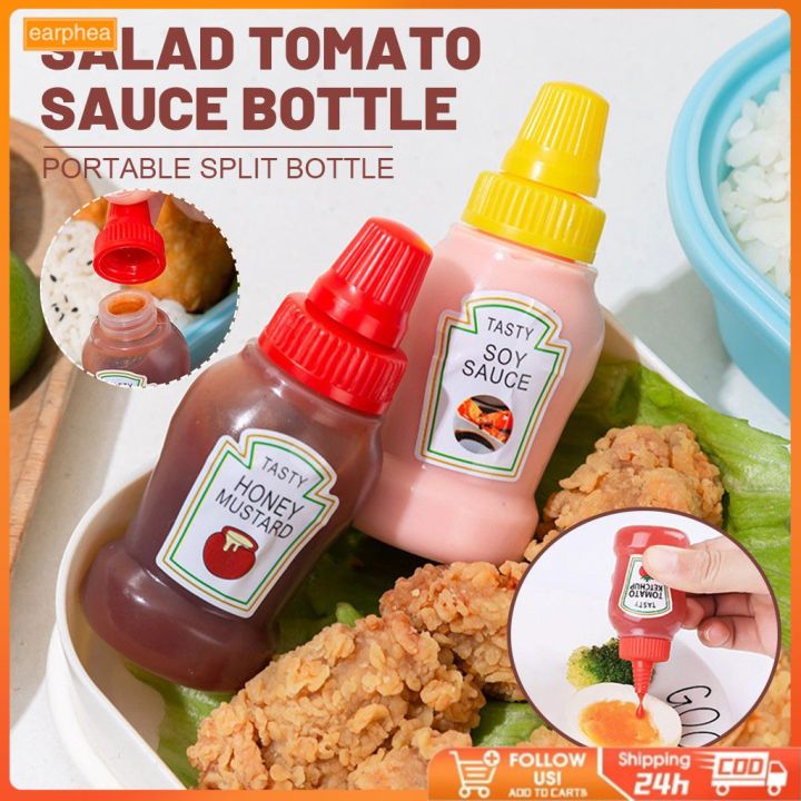 15 mini sauce bottles portable ketchup bottles salad dressing containers  for bento boxes kitchen jars oil