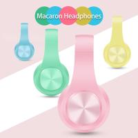 2023 Macaron Bluetooth Headphones Stereo Headset Wireless Earphones V5.0 Original Music MP3 and Microphone High Quality Sound Over The Ear Headphones