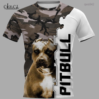 2023 NEW CLOOCL (สต็อกเพียงพอ) 2023 Newest Popular Animal Pitbull 3D Printed Men T Shirt Harajuku Summer Short Sleeve Casual Unisex Tops Drop Shippingคุณภาพสูง size:S-5XL