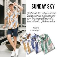 Shirtoria-Sunday Sky Regular Fit /เสื้อเชิ้ตผู้ชาย เสื้อเชิ้ตผู้ชายแขนสั้น เสื้อเชิ้ตลาย เสื้อเชิ้ตฮาวายNon Iron ไม่ต้องรีด