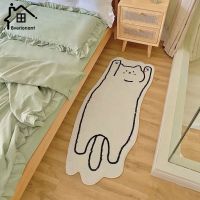 【SALES】 Creative Cat Rug Nordic Cartoon Carpet for Bedroom Non-slip Bedside Area Rug Cute Soft Floor Mat for Living Room Table Mat