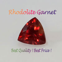 Fabulous Top Red Rhodolite Garnet Trillion/Genuine Lustrous Vivid Red Cushion Cut 4x2.5mm/Loose semiprecious Colored Gemstone/2 Pieces Set