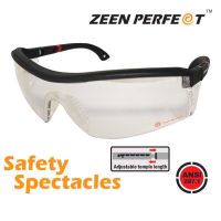 ZEEN PERFECT แว่นเซฟตี้ แว่นนิรภัย Safety glasses, แว่นกันลม No. 92017 ขาปรับระดับได้ ป้องกัน UV400 มาตราฐาน ANSI Z87.1