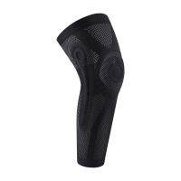 1pc Long Knee Pad Sleeve Anti-Slip Breathable Knitted Leg Support Protector Outdoor Gym Cycling Basketball Fitness Sportswear