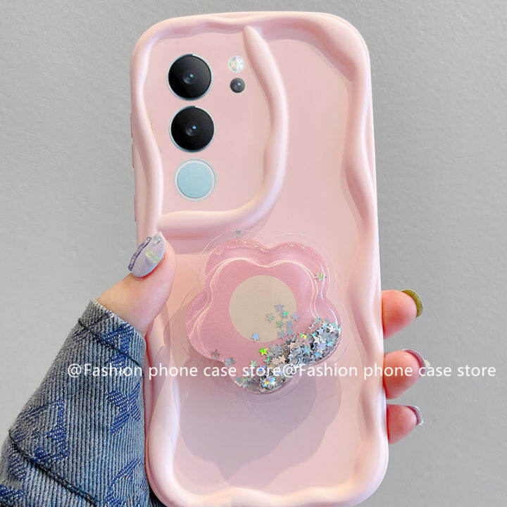 ปลอกอ่อน-vivov29-vivo-v29-pro-5g-เคส-phone-case-เคสซิลิโคนโทรศัพท์สีมาการองพร้อมทรายไหลขาตั้งหลังซิลิโคนป้องกันเลนส์รวมทุกอย่าง2023