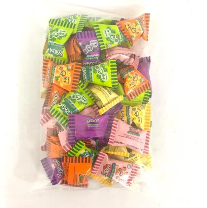 Lot 100 +-16’s Assorted Sourt Gummy Candy Mix Fruits Childhood Snack ...