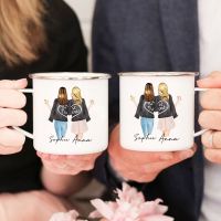 hotx【DT】 Personalised Best Friend Mug Name Mugs Drink Wine Juice Cups Cartoon Printed Cup Gifts for