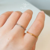 She with Cheewa | silver925 | irregular slim open ring แหวนเงินแท้ มินิมอล ทรงคลื่นๆ ปรับขนาดตามนิ้วได้เลยค่ะ