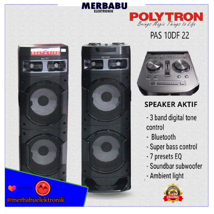 SPEAKER AKTIF POLYTRON PAS10DF22 PAS 10DF22 ACTIVE SPEAKER POLYTRON ...