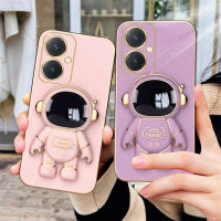 เคสเคสมือจับสำหรับโทรศัพท์มือถือนักบินอวกาศสำหรับ TPU นุ่มโลหะด้วยไฟฟ้าสุดหรูสำหรับ VIVO Y27 + ขายึด