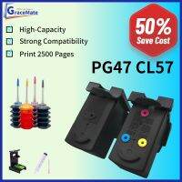 PG47 CL57ตลับหมึกรีไซเคิลเปลี่ยนแทนที่สำหรับแคนนอนปริ้นท์เตอร์ Pixma ตลับหมึก E400 E410 E480 E4270 E3170 E3470 E3177