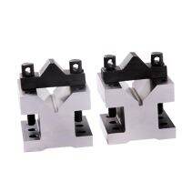 V-Block Ground Pair with Clamp Set Precision Matched Pair Precise 35x35x30mm 90°Machinist Multi-use Gauge Gage Tool