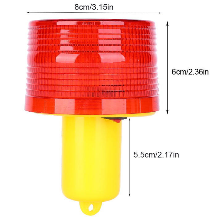 ไฟเตือนพลังงานแสงอาทิตย์ไฟกระพริบฉุกเฉินสีแดง3แอลอีดีอัลตราไบร์ทกันน้ำทนทานต่อการก่อสร้างถนนสะท้อนแสงจราจร