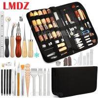 Leather Working Tools Stitching Kit Upholstery Repair Set with Waxed Thread Groover Awl for Beginners Professionals DIY Craft