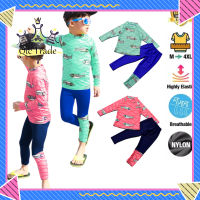 【New Arriva✨ 】2 Pcs/set Children Swimsuit Printing Long-sleevetop+ Trousers For 3-11 Years Old Kids✨