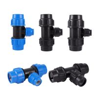 Quick Connector 20/25/32/40/50mm PE Pipe Reducing Connector 3-Way Water Splitter Tap Pipe Plastic Fittings Gardening Irrigation Watering Systems  Gard