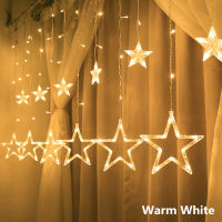Christmas Fairy Lights Festoon Led String Lights Star Garland on Window Curtain Indoor Tree Decoration New Year Wedding Lighting