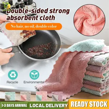 20pcs Kitchen Dish Cloths Dish Towels Absorbent Coral Fleece Cloth