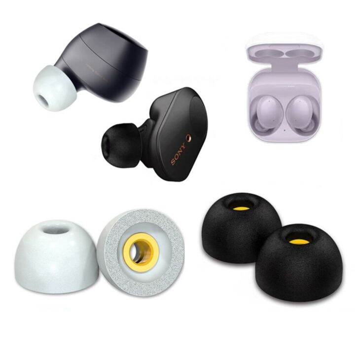 1Pair Memory Foam Ear Tips For Galaxy Buds 2 Buds+ Redmi Airdots 3 Pro