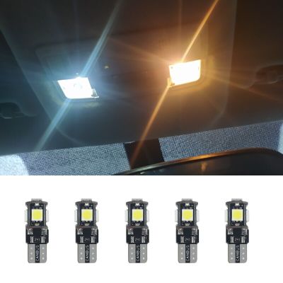 10ชิ้น Canbus T10นำชิ้นส่วนรถยนต์5ชิ้น5050 SMD W5W 194ข้อผิดพลาดสีขาวฟรีไฟฉายโคมไฟอ่านหนังสือป้ายทะเบียนรถ