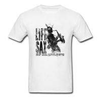 2018 Art Design Life Sax Men White T-shirt Water Ink Painting Short Sleeve Male Cotton Team Tops &amp; Tees For Music Lover - T-shirts - AliExpress