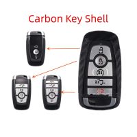 ∈ 1pcs Car Key Carbon Fiber Silicone Sleeve Smart Key Case Keyless Fob Cover for Ford Edge F-250 Ranger Fusion Mondeo Smax Lincoln