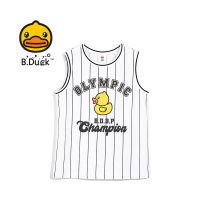 B.Duckเสื้อกล้ามแขนกุดทารกเป็ด100% เสื้อผ้าฝ้ายเสื้อยืดแขนสั้นสั้น