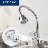 LEDEME New Arrival Kitchen Faucet Outlet Pipe Tap Basin Plumbing Hardware Brass Sink Kitchen Faucets Zinc alloy torneira cozinh