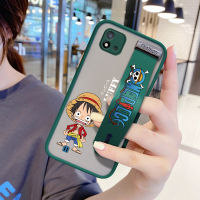 (มีสายรัดข้อมือ) Hontinga เคสมือถือ เคสโทรศัพท์ เคส Realme C11 2021กันกระแทก Frosted การ์ตูนอะนิเมะ Luffy โปร่งใสเคสใส่โทรศัพท์เต็มรูปแบบฝาครอบเลนส์ตัวปกป้องกล้