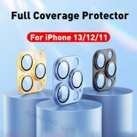 Full Cover Camera Lens Protector on For iPhone 13 14 Pro Max 12 Mini Tempered Glass For iPhone 11 Pro Max Metal Camera Protector  Screen Protectors