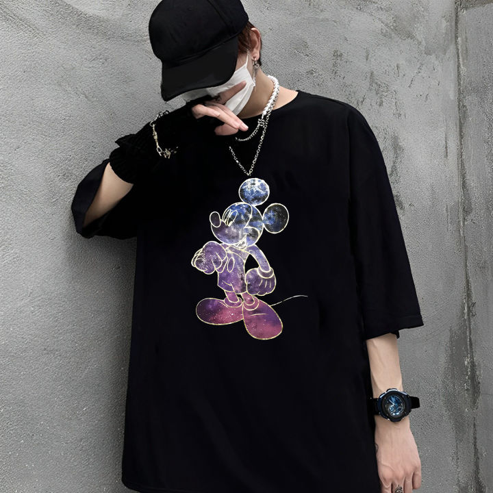 เสื้อยืดคอตตอน-เสื้อยืดคุณภาพดี-s-5xl-เสื้อยืดมิคกี้เม้าส์-mickey-mouse-ลิขสิทธิ์แท้-รุ่น-mkh231-สีดำ-supercomics